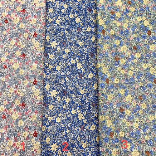 纺织品100％棉花poplin印花织物用于礼服